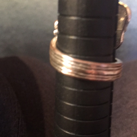 Sterling silver w genuine Turquoise stone spoon ring - Picture 3 of 5